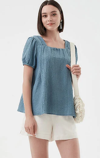 Square Collar Maternity & Nursing Top