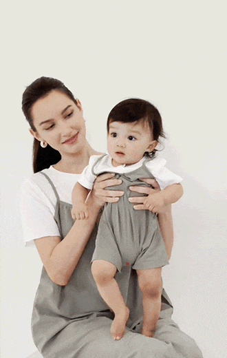 Buttoned Short Sleeve Maternity & Nursing Dress