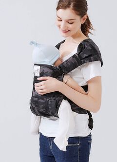 4D Lace-up Baby Carrier 2, Charcoal, hi-res