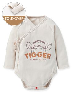Disney Tigger Newborn Cotton L/S Bodysuit, Khaki, hi-res