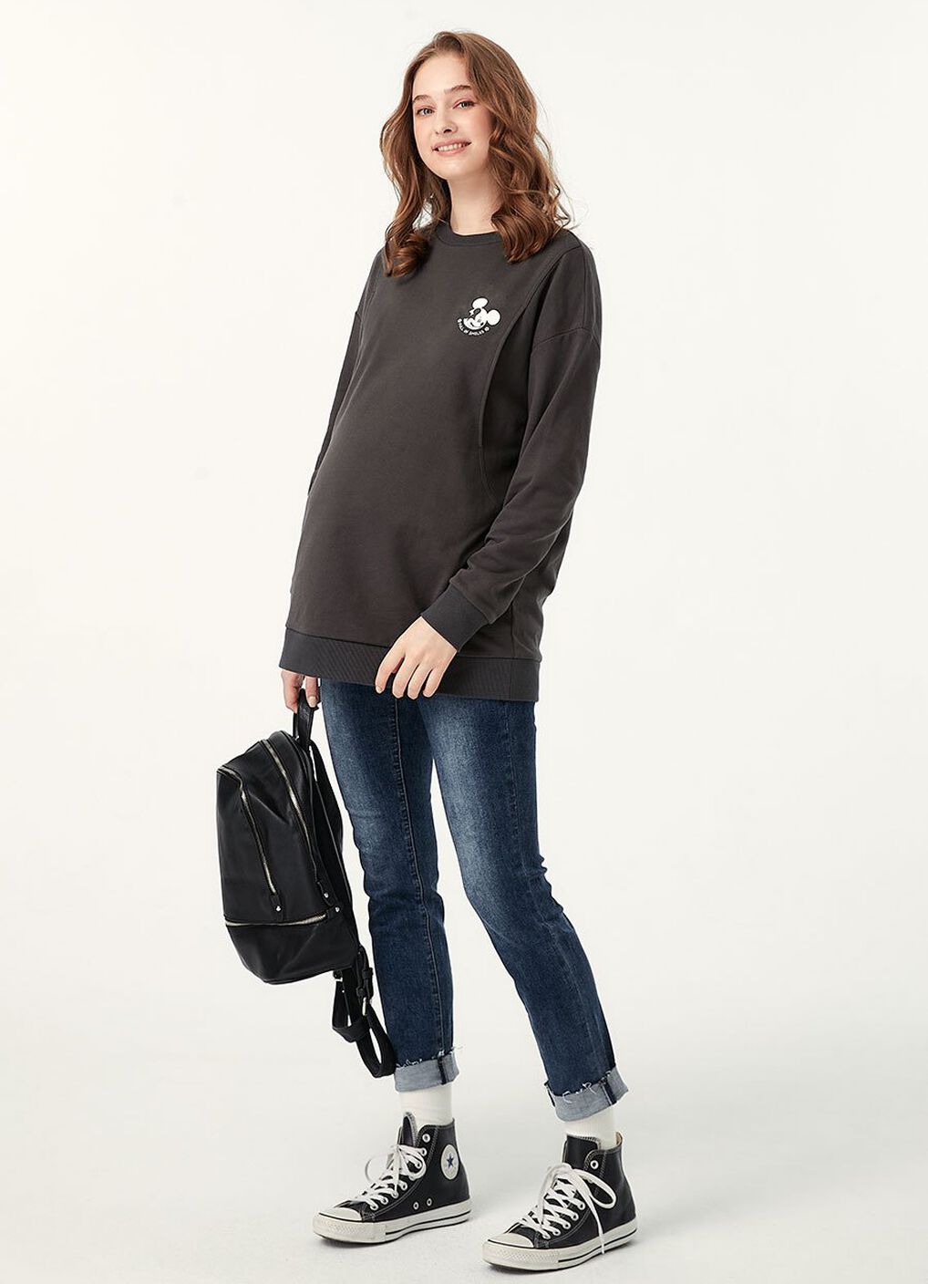 Raw Hem Maternity Slim Straight Jeans, Navy, hi-res image number 5