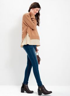 Knitted 2 in 1 Maternity & Nursing Layered Jumper, , hi-res