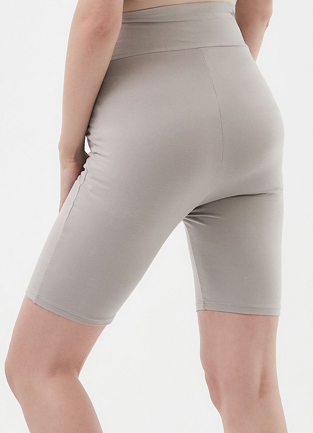 Ultra-Stretch Maternity Biker Shorts, Silver, hi-res image number 3