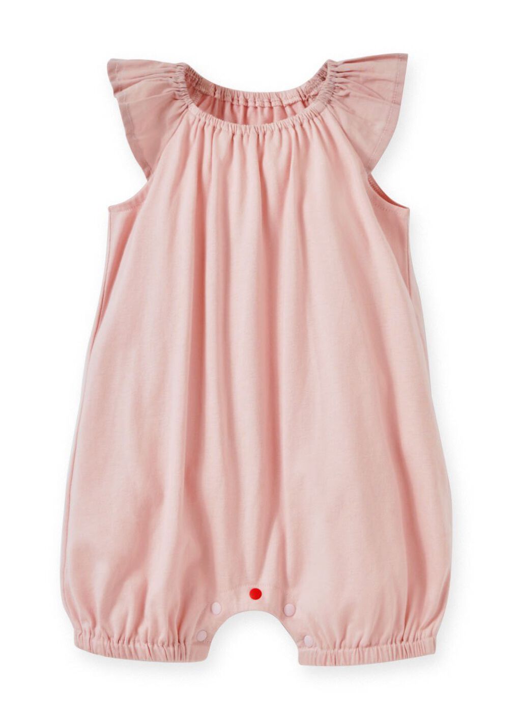 Ruffled Baby Sleeveless Romper, Light Pink, hi-res image number 0