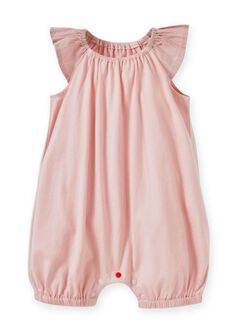 Ruffled Baby Sleeveless Romper, Light Pink, hi-res