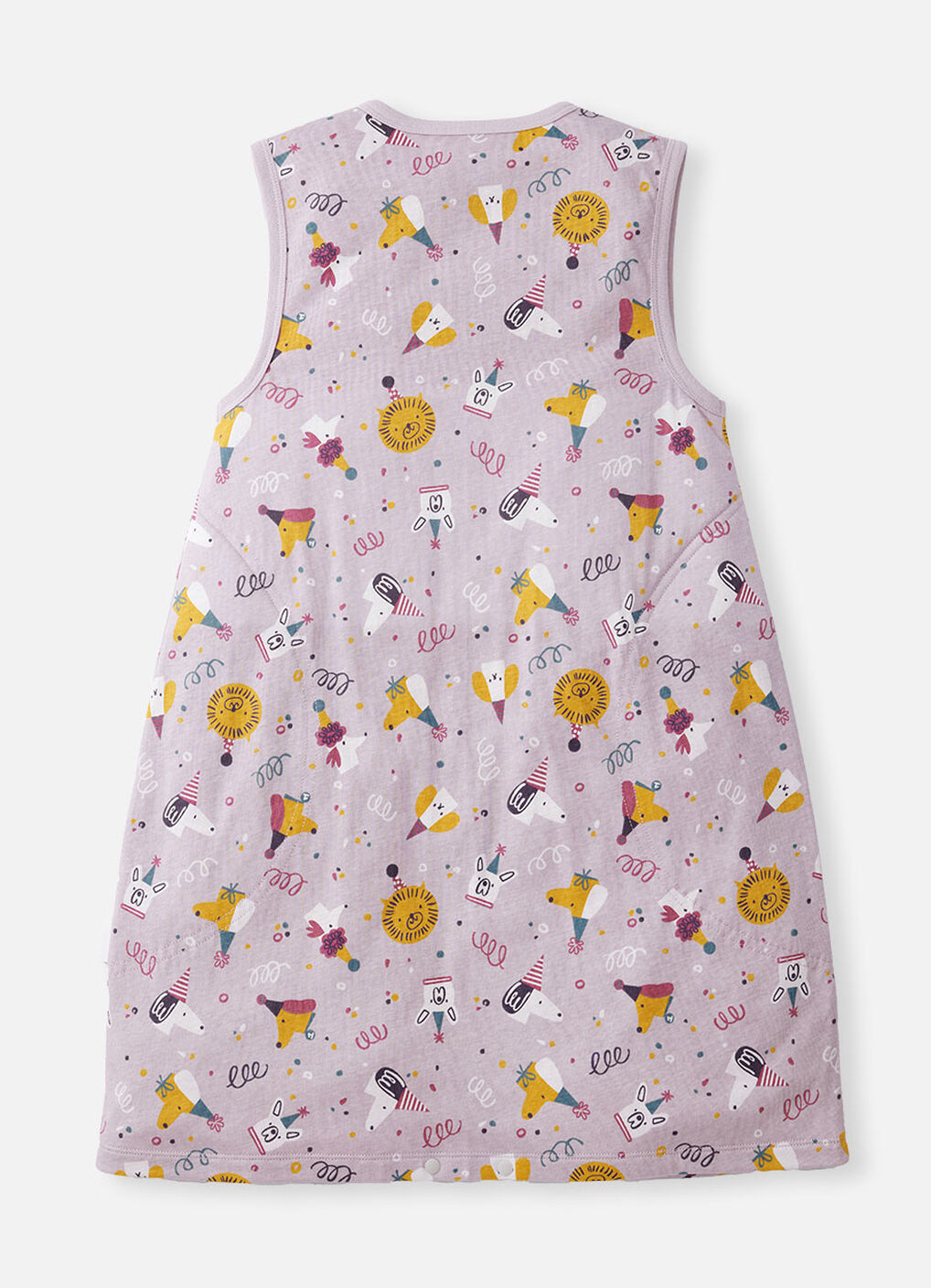 Lightweight Optimum Temp. Sleep Suit-Doggie Party, Purple, hi-res image number 1