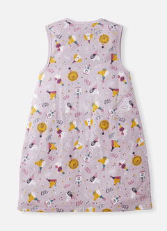 Lightweight Optimum Temp. Sleep Suit-Doggie Party, Purple, hi-res