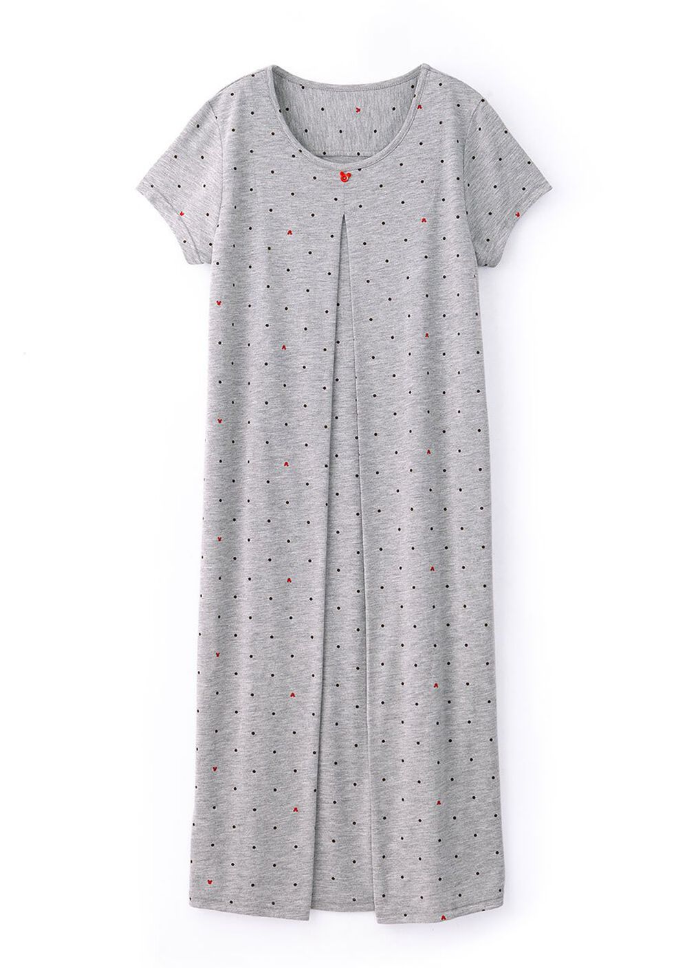 Mickey Dotty Maternity & Nursing Pyjama Dress, Silver, hi-res image number 4
