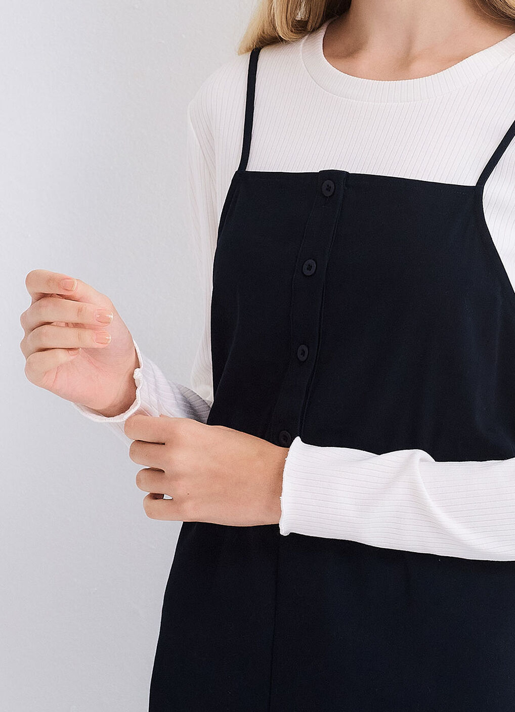 2 in 1 Maternity & Nursing Spliced Dress, Navy, hi-res image number 2