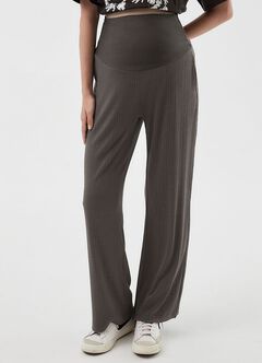 Pleated Maternity Straight Leg Pants, , hi-res