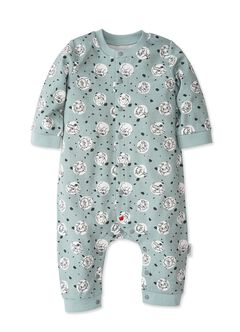 Baby Long Sleeve One Piece Outfit, Blue Grey, hi-res