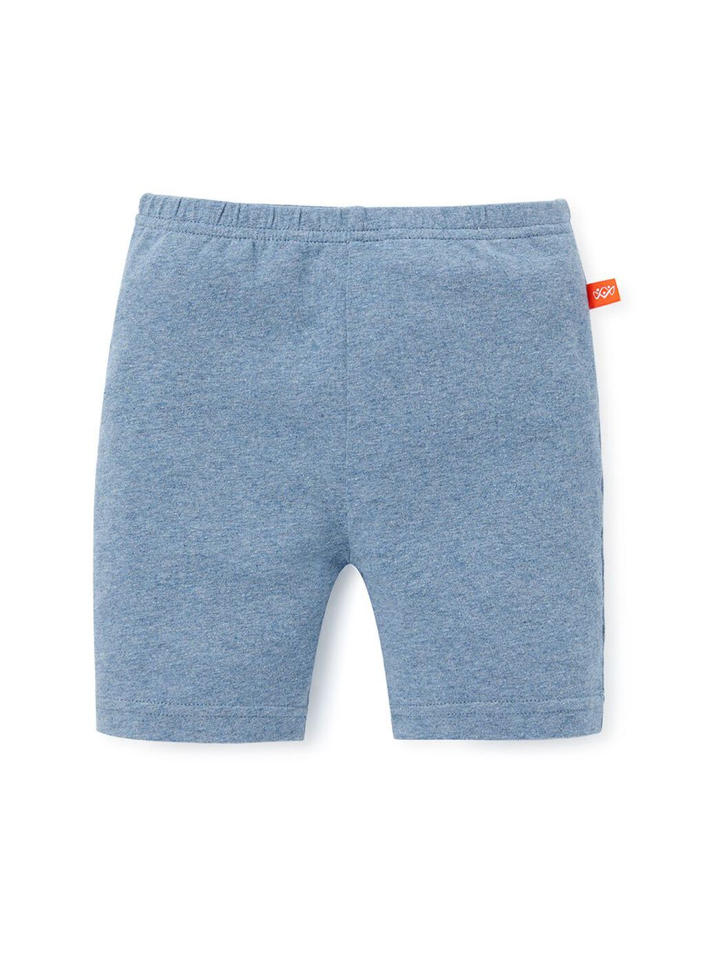 Baby Cotton Half Leggings, Mid Blue, hi-res image number 0