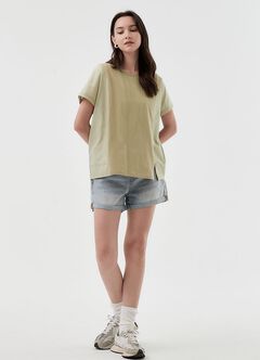 Blend Spilt Hem Maternity & Nursing Top, , hi-res