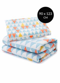 Optimum Temp. Antibacterial Summer Quilt -Triangle, Light Blue, hi-res