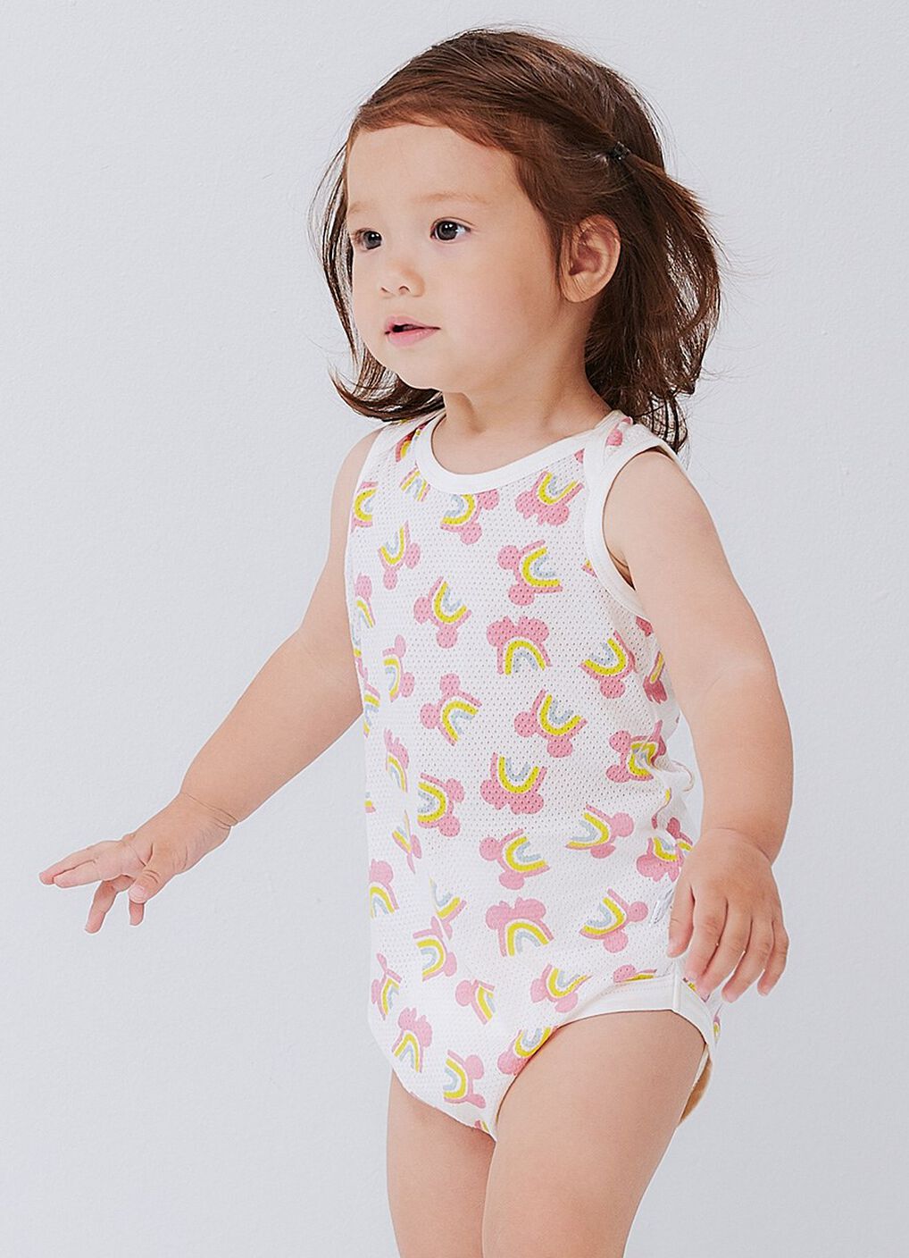 Baby Cotton Mesh Sleeveless Bodysuit 2 Pack, Fuschia, hi-res image number 1