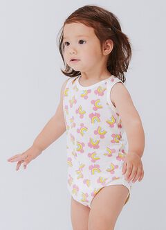 Baby Cotton Mesh Sleeveless Bodysuit 2 Pack, Fuschia, hi-res