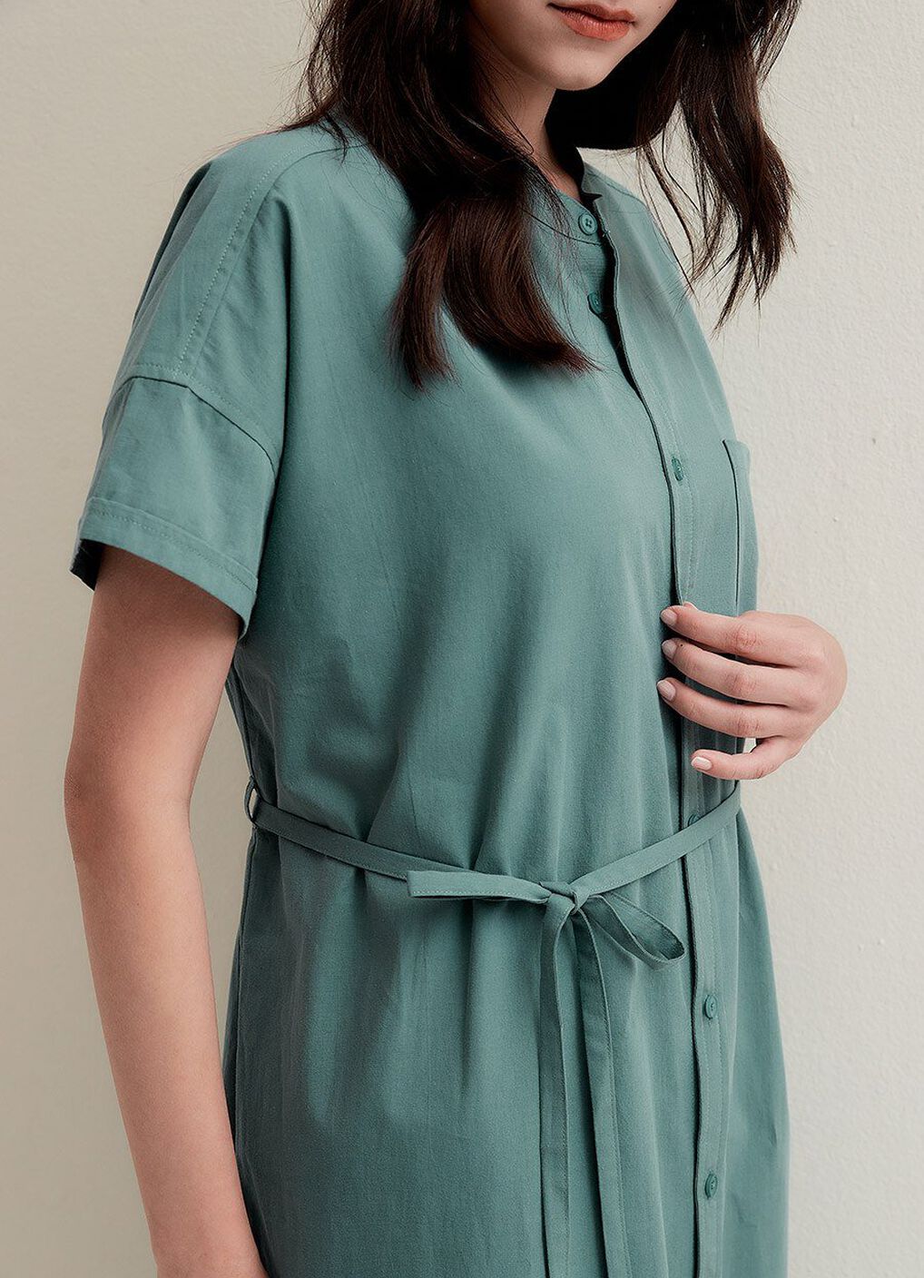 Cotton Maternity & Nursing Shirt Dress, , hi-res image number 2
