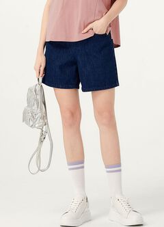 The A-Line Maternity Denim Shorts, , hi-res