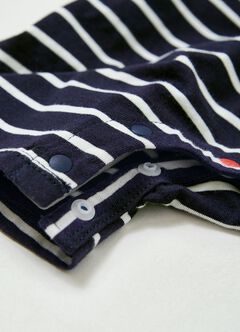 Striped Baby Polo Romper, , hi-res