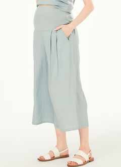 Drapey Maternity Wide Leg Pants, Blue Grey, hi-res