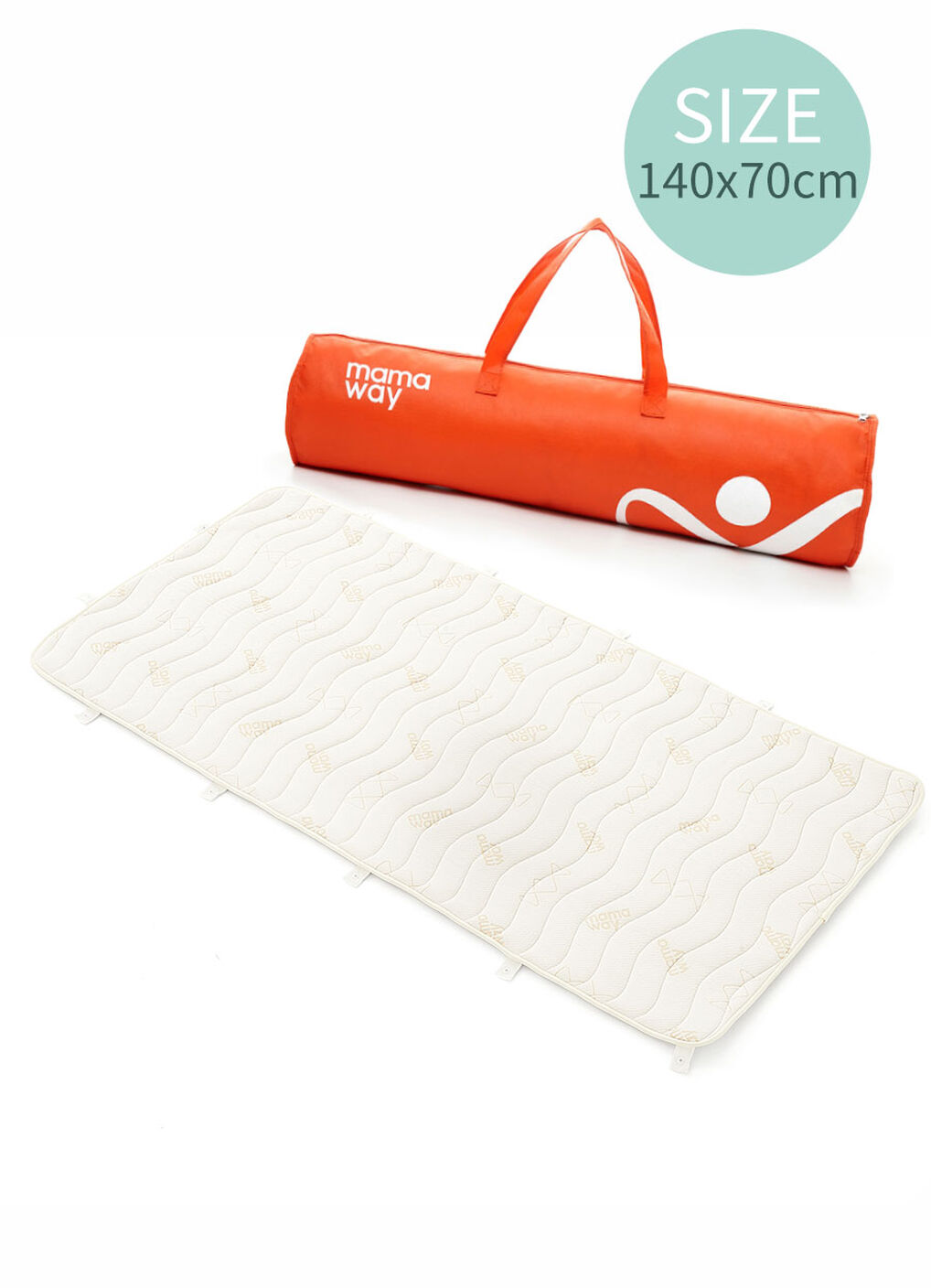 Non-toxic Portable Toddler Mat (140*70cm), White, hi-res image number 0