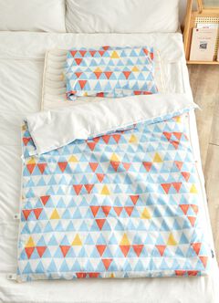 Optimum Temp. Antibacterial Summer Quilt -Triangle, Light Blue, hi-res