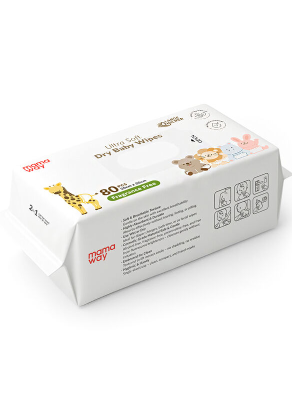 Ultra Soft Dry Baby Wipe (80PCS/PACK)