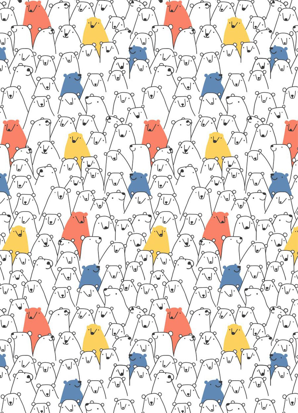 Polar Bear Newborn Cotton L/S Bodysuit 2 Pcs Pack, , hi-res image number 3