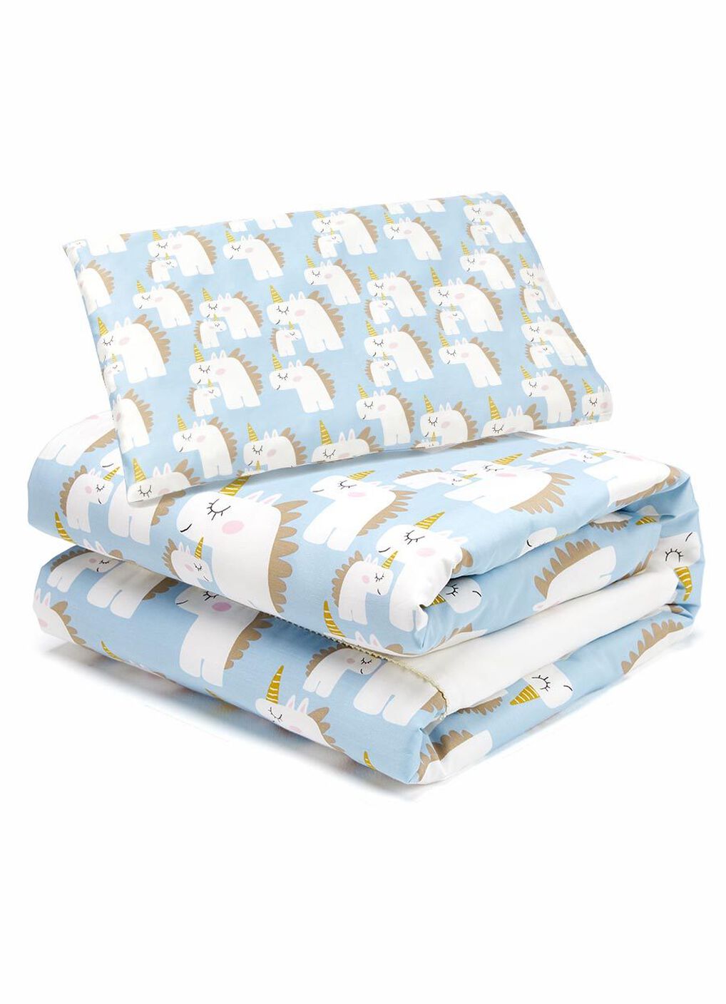Optimum Temp. Antibacterial Summer Quilt (Unicorn), Blue Grey, hi-res image number 0
