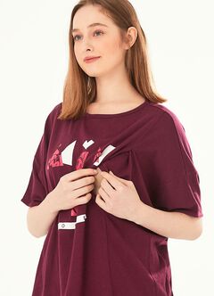 Disney Minnie Maternity & Nursing Top, Berry, hi-res