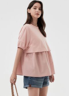 Cuffed Maternity Denim Shorts, , hi-res