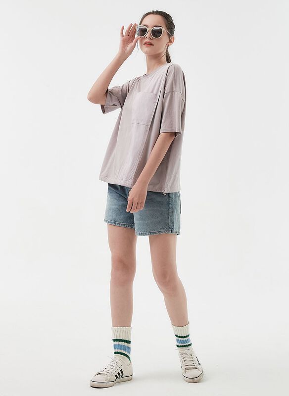 Blend Short Sleeve Maternity & Nursing Top