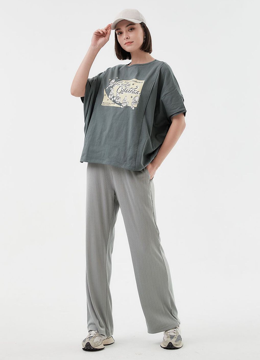 Pleated Maternity Straight Leg Pants, Silver, hi-res image number 2