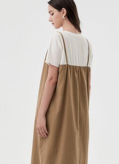 Buttoned Short Sleeve Maternity & Nursing Dress, , hi-res