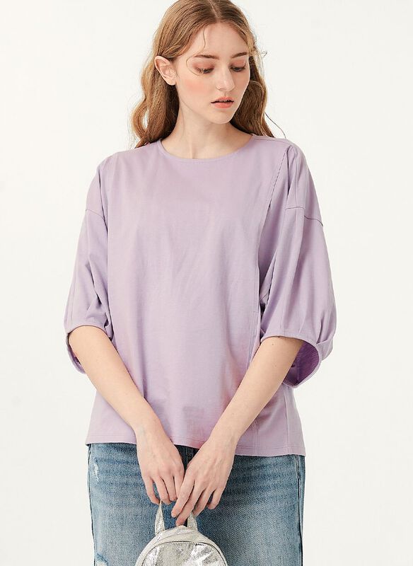 Lantern Sleeves Cotton M&N Top