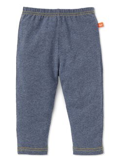 Baby Cotton Full-length Leggings, Blue, hi-res