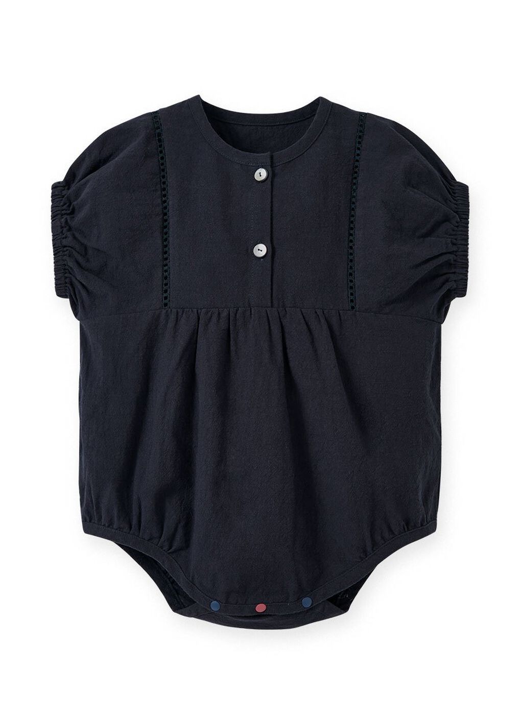 Lace Baby Puff Sleeve Romper, , hi-res image number 0