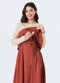 Splicing Maternity & Nursing Dress, , hi-res