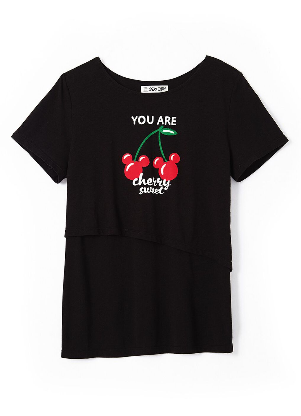 Disney Vintage Mickey Maternity & Nursing Top, Black, hi-res image number 4