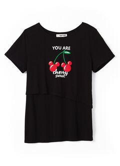 Disney Vintage Mickey Maternity & Nursing Top, Black, hi-res