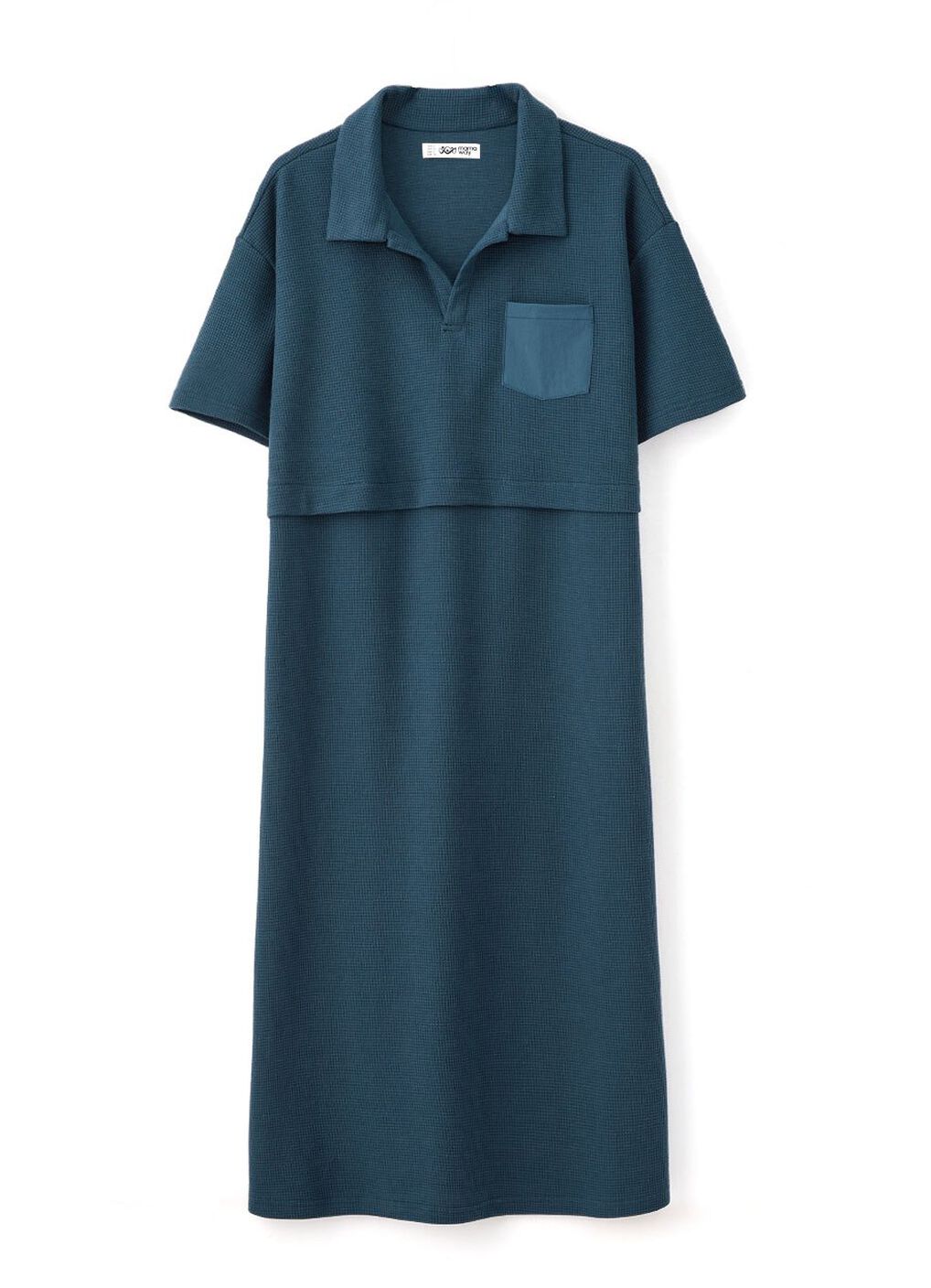 Waffle M&N Polo Dress, Navy, hi-res image number 5
