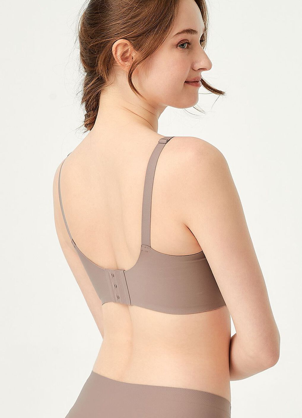 Silky Lace Seamless Maternity & Nursing Bra, Mink, hi-res image number 3