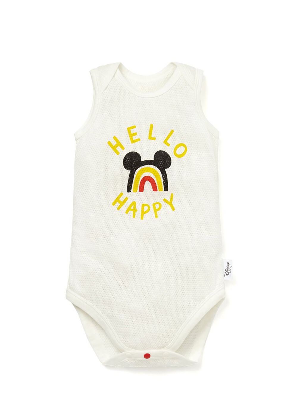 Baby Cotton Mesh Sleeveless Bodysuit 2 Pack, Cream, hi-res image number 1