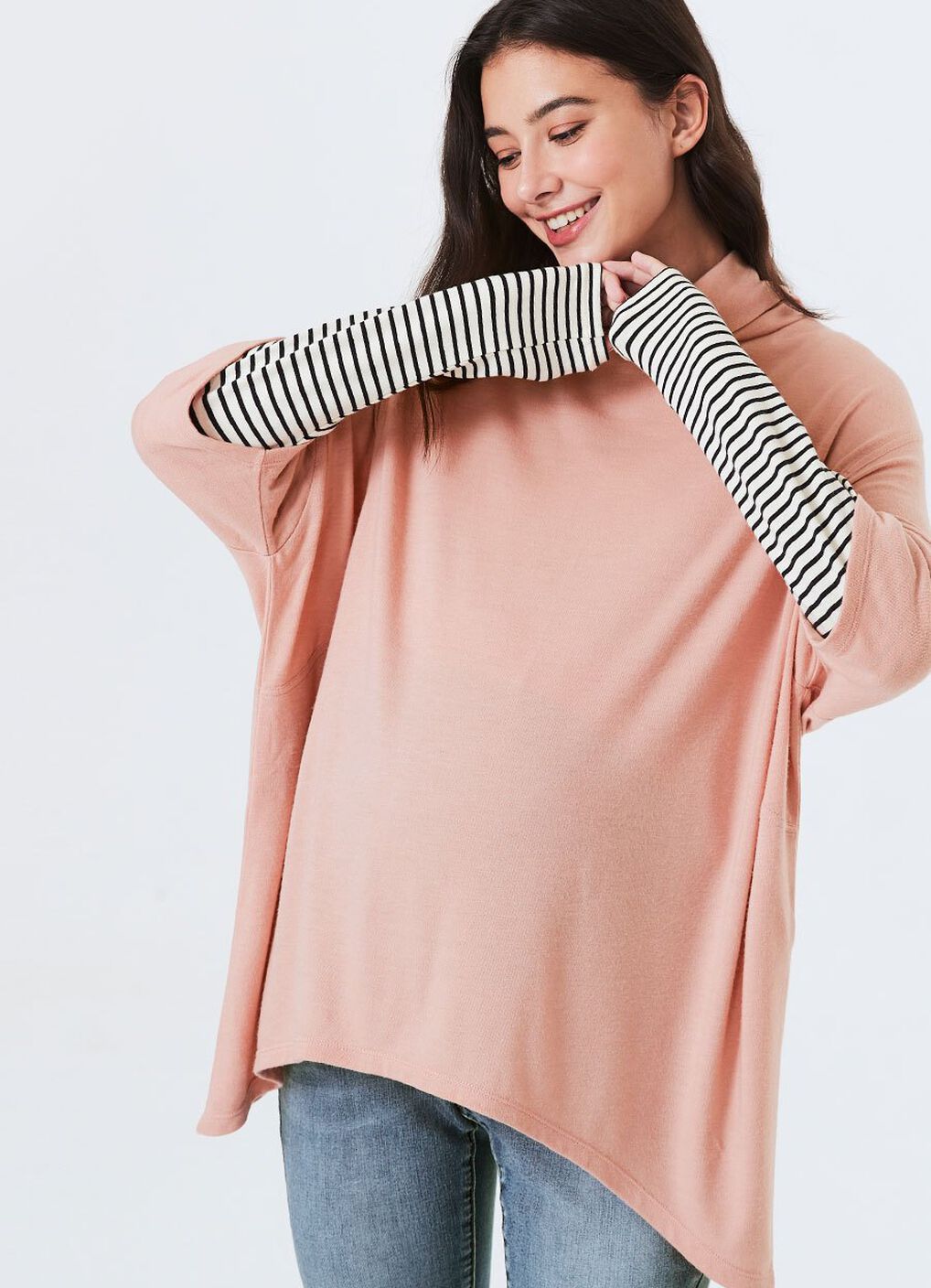 2 in 1 Maternity & Nursing Loose Top, , hi-res image number 2