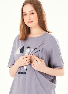 Disney Minnie Maternity & Nursing Top, Lilac, hi-res