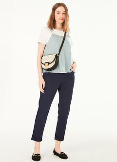 2 in 1 Maternity & Nursing Spliced Top, Blue Grey, hi-res