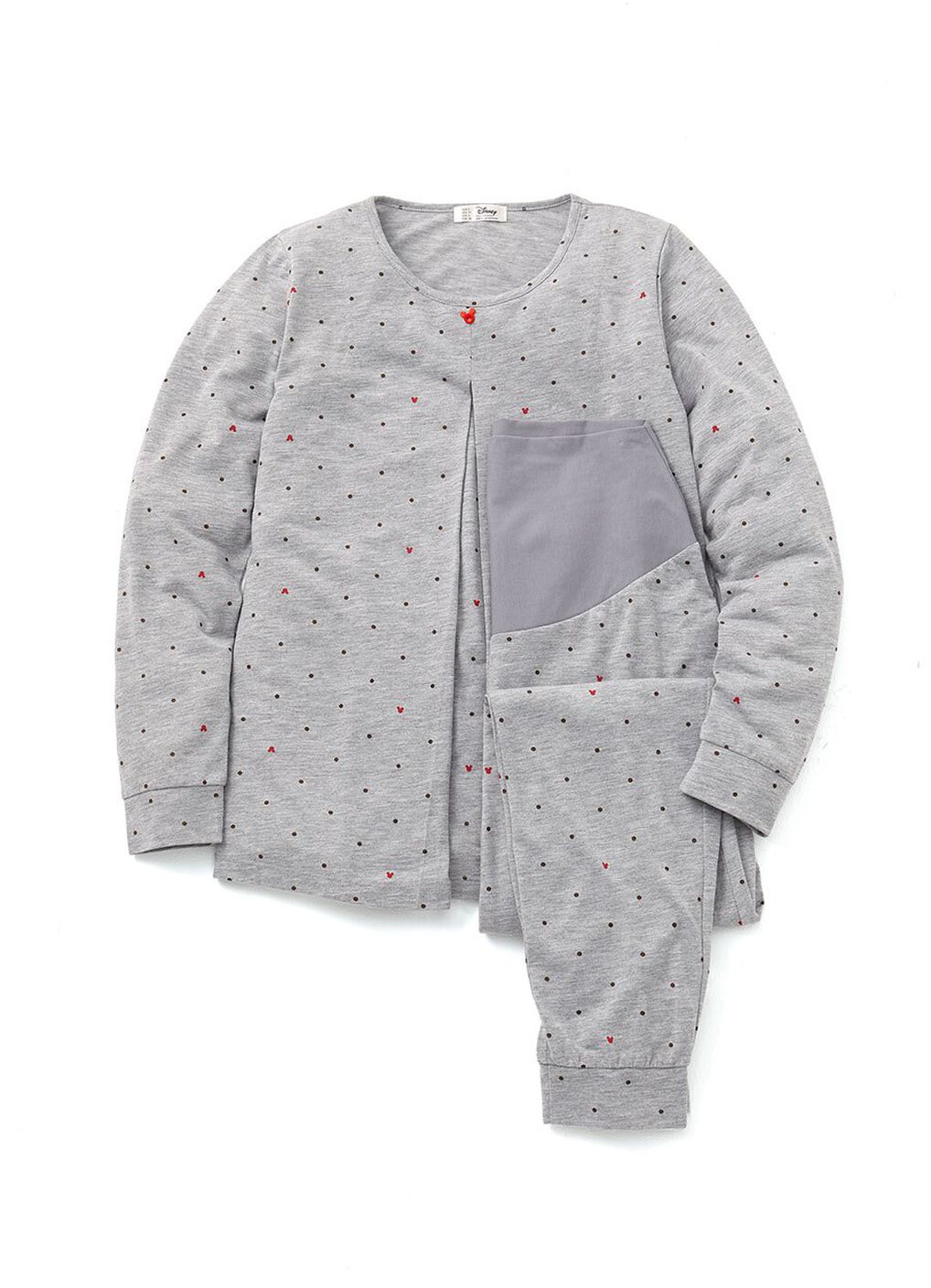 Mickey Dotty Maternity & Nursing Pyjama Set, Silver, hi-res image number 4