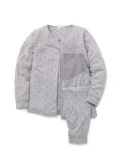 Mickey Dotty Maternity & Nursing Pyjama Set, Silver, hi-res