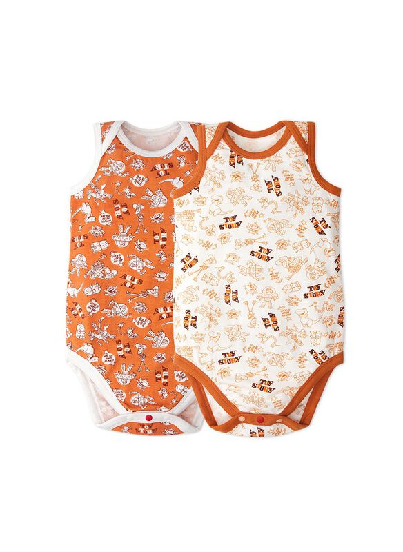 Baby Cotton Sleeveless Bodysuit 2 Pack