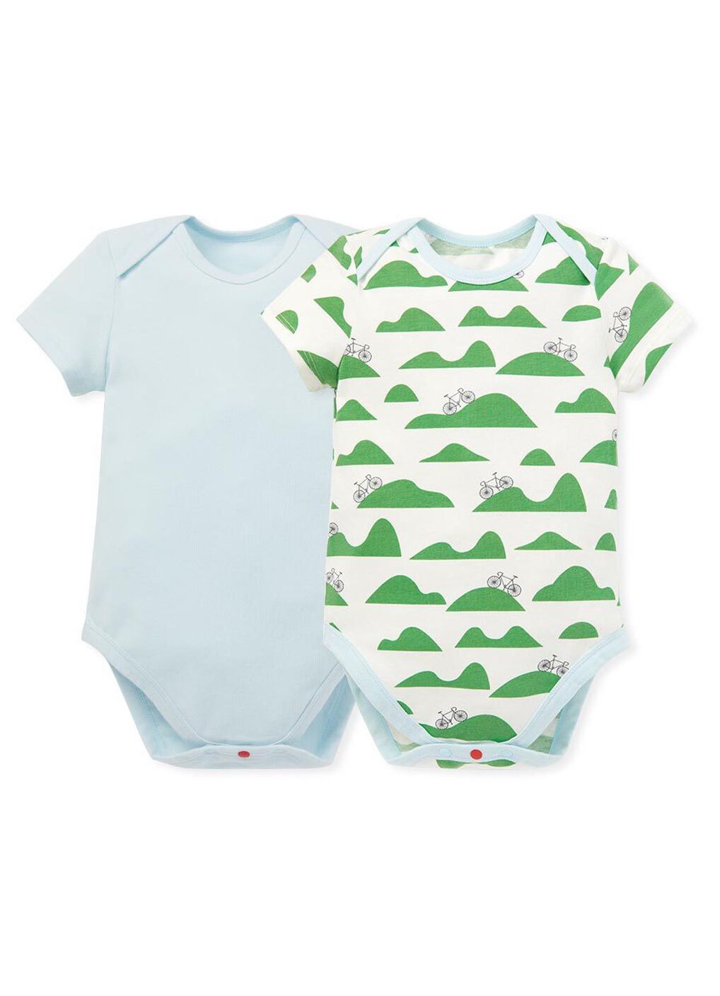 Bicycle Baby Cotton S/S Bodysuit 2 Pcs Pack, , hi-res image number 0
